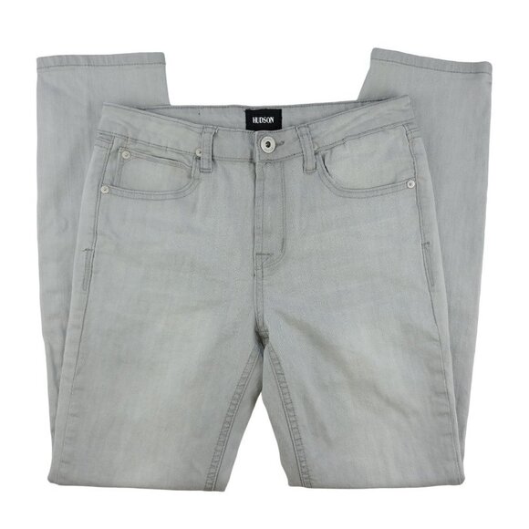 Hudson Girls Straight Leg Jeans Size 14 Gray Stretch Mid Rise Denim - Picture 1 of 12